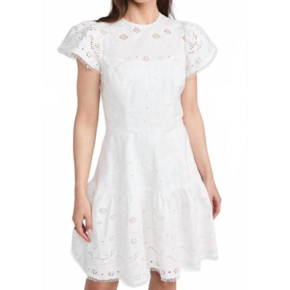 NEW SHOSHANNA hudson dress in optic white - Picture 1 of 4